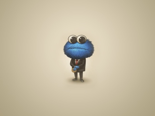 Das Sesame Street Cookie Monster Wallpaper 320x240