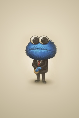 Sesame Street Cookie Monster wallpaper 320x480