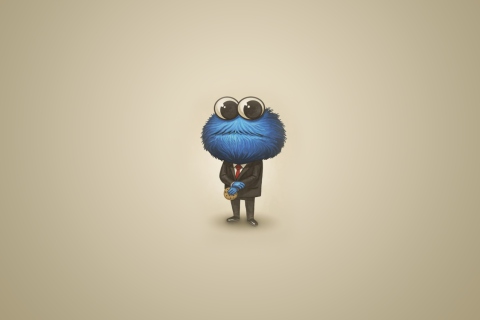 Das Sesame Street Cookie Monster Wallpaper 480x320
