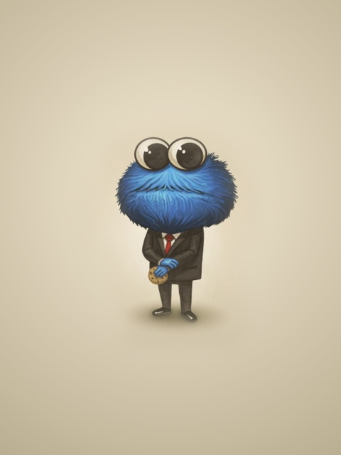 Fondo de pantalla Sesame Street Cookie Monster 480x640