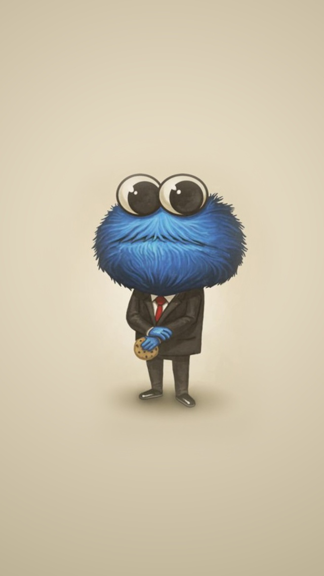 Sesame Street Cookie Monster wallpaper 640x1136