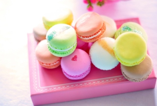 Kostenloses Little Heart Macaroon Wallpaper für Android, iPhone und iPad