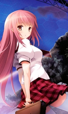 Anime School Girl screenshot #1 240x400