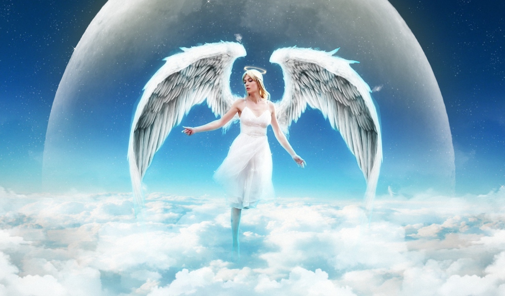 Beautiful Blonde Angel wallpaper 1024x600