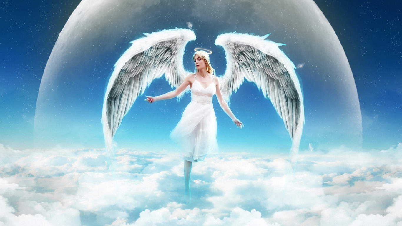 Das Beautiful Blonde Angel Wallpaper 1366x768