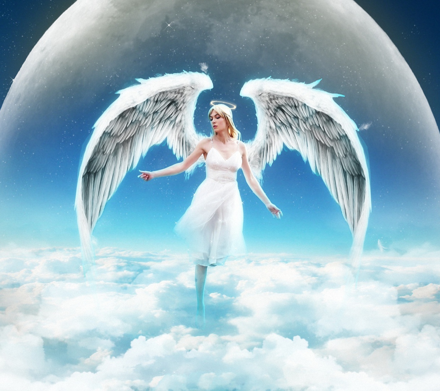 Das Beautiful Blonde Angel Wallpaper 1440x1280