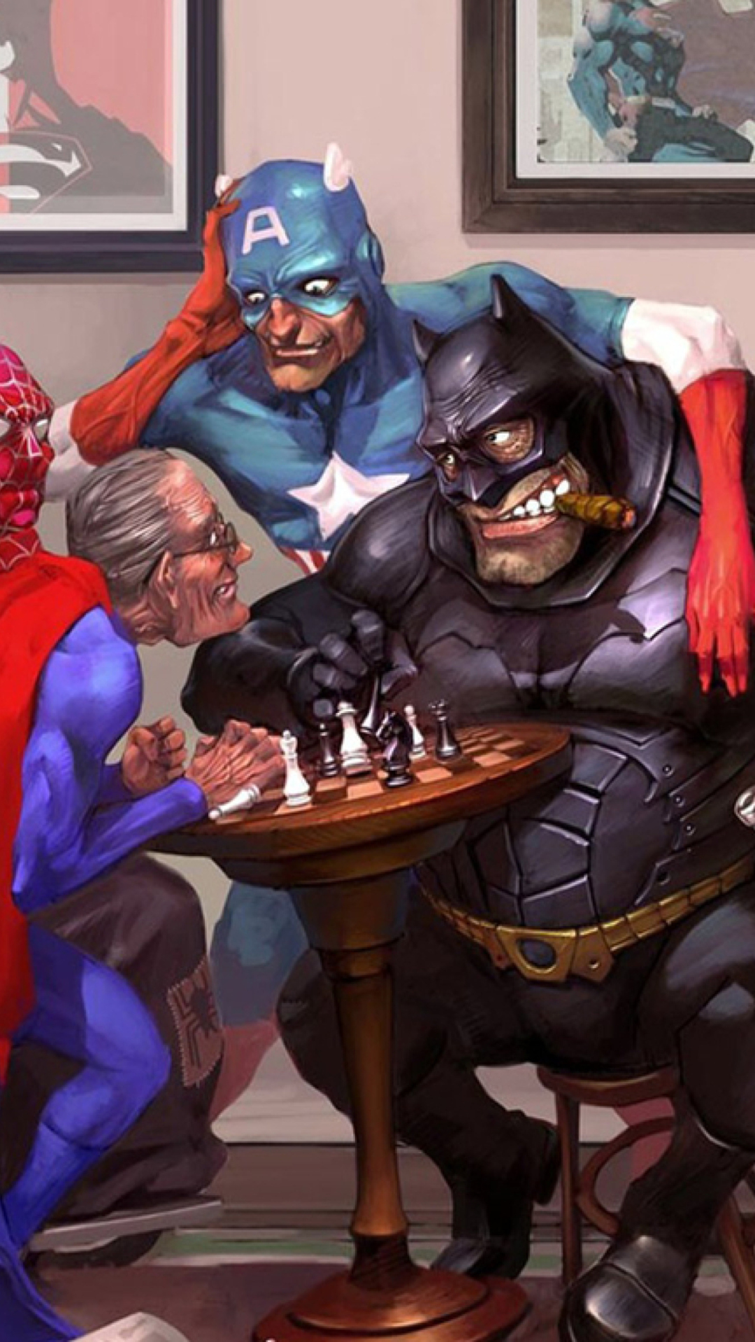 Sfondi Super Heroes - Super Viejos 1080x1920