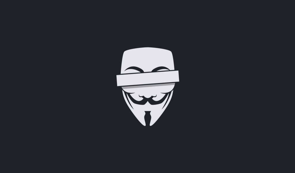 Das Anonymus Minimalism Logo Wallpaper 1024x600