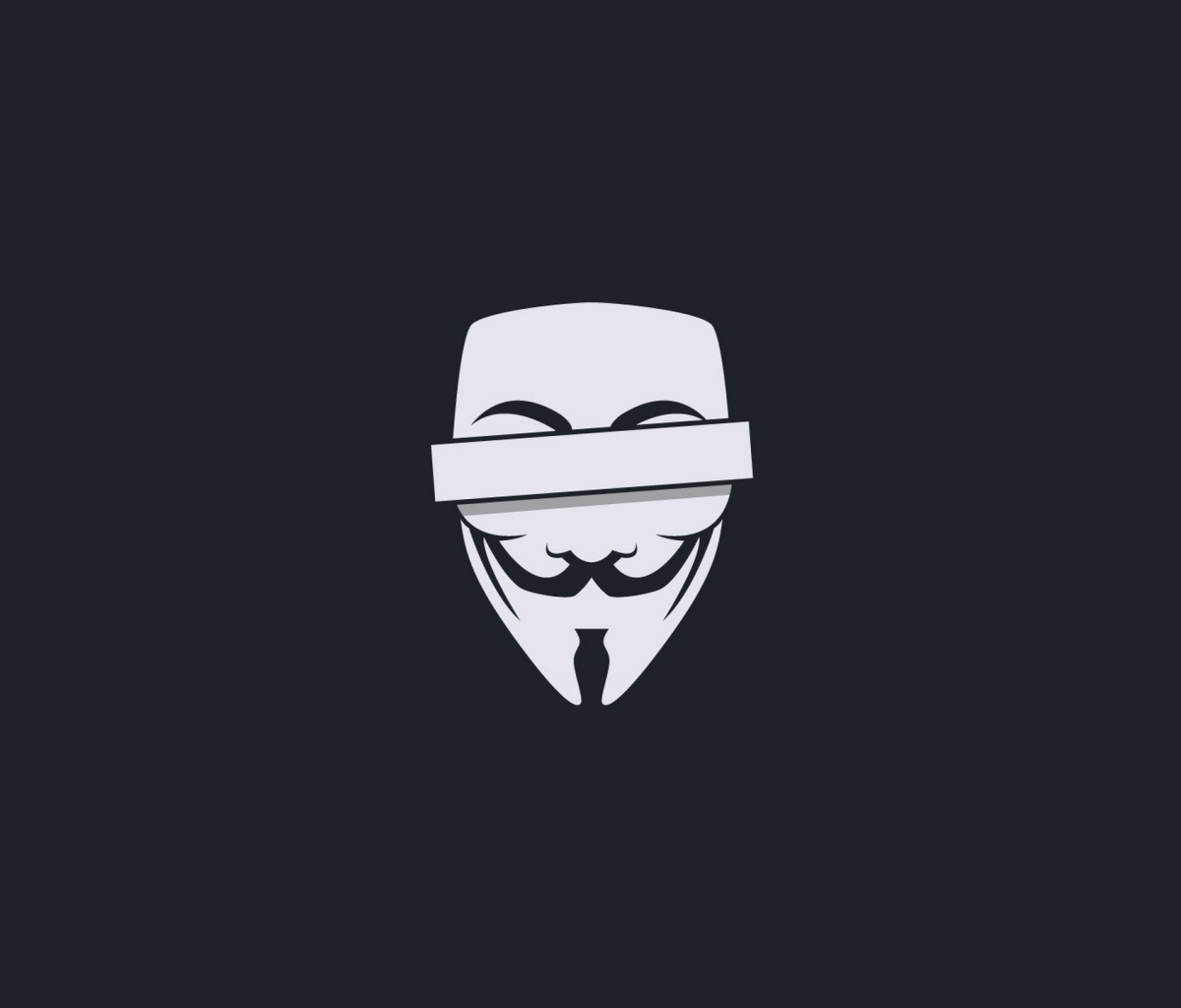 Das Anonymus Minimalism Logo Wallpaper 1200x1024