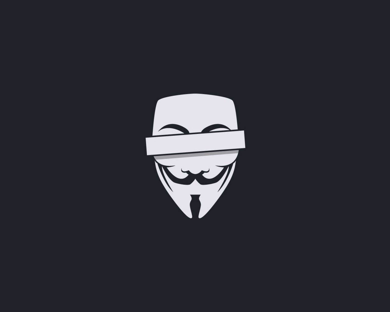 Das Anonymus Minimalism Logo Wallpaper 1280x1024