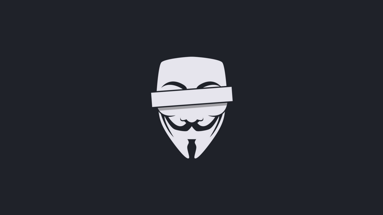 Das Anonymus Minimalism Logo Wallpaper 1280x720