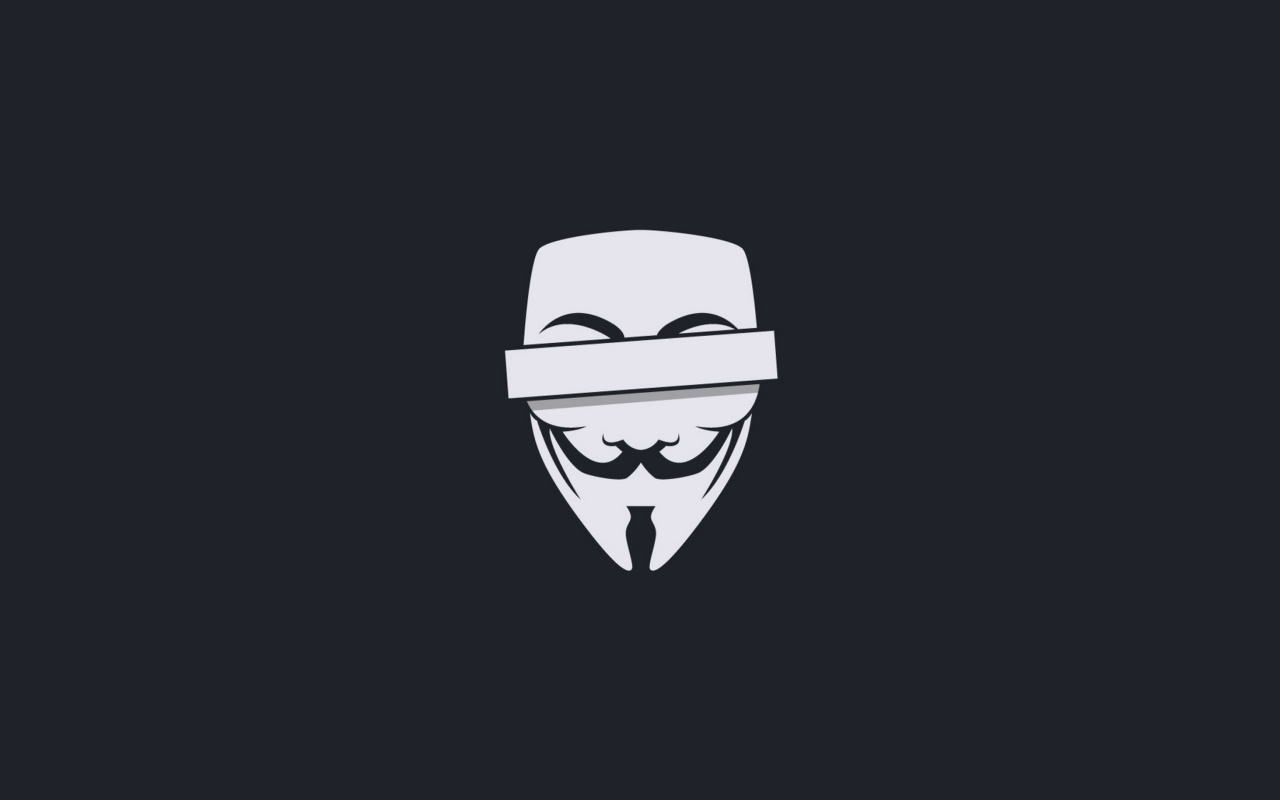 Fondo de pantalla Anonymus Minimalism Logo 1280x800