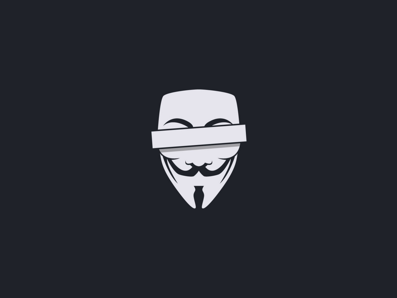 Das Anonymus Minimalism Logo Wallpaper 1600x1200
