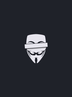 Das Anonymus Minimalism Logo Wallpaper 240x320