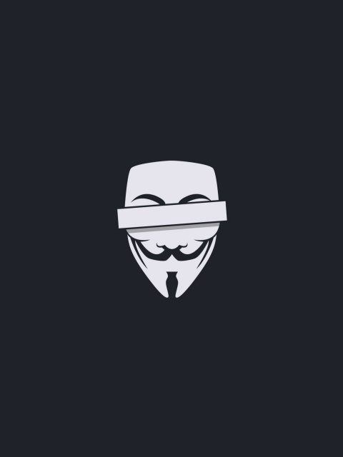 Das Anonymus Minimalism Logo Wallpaper 480x640