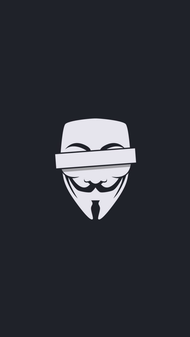 Das Anonymus Minimalism Logo Wallpaper 640x1136