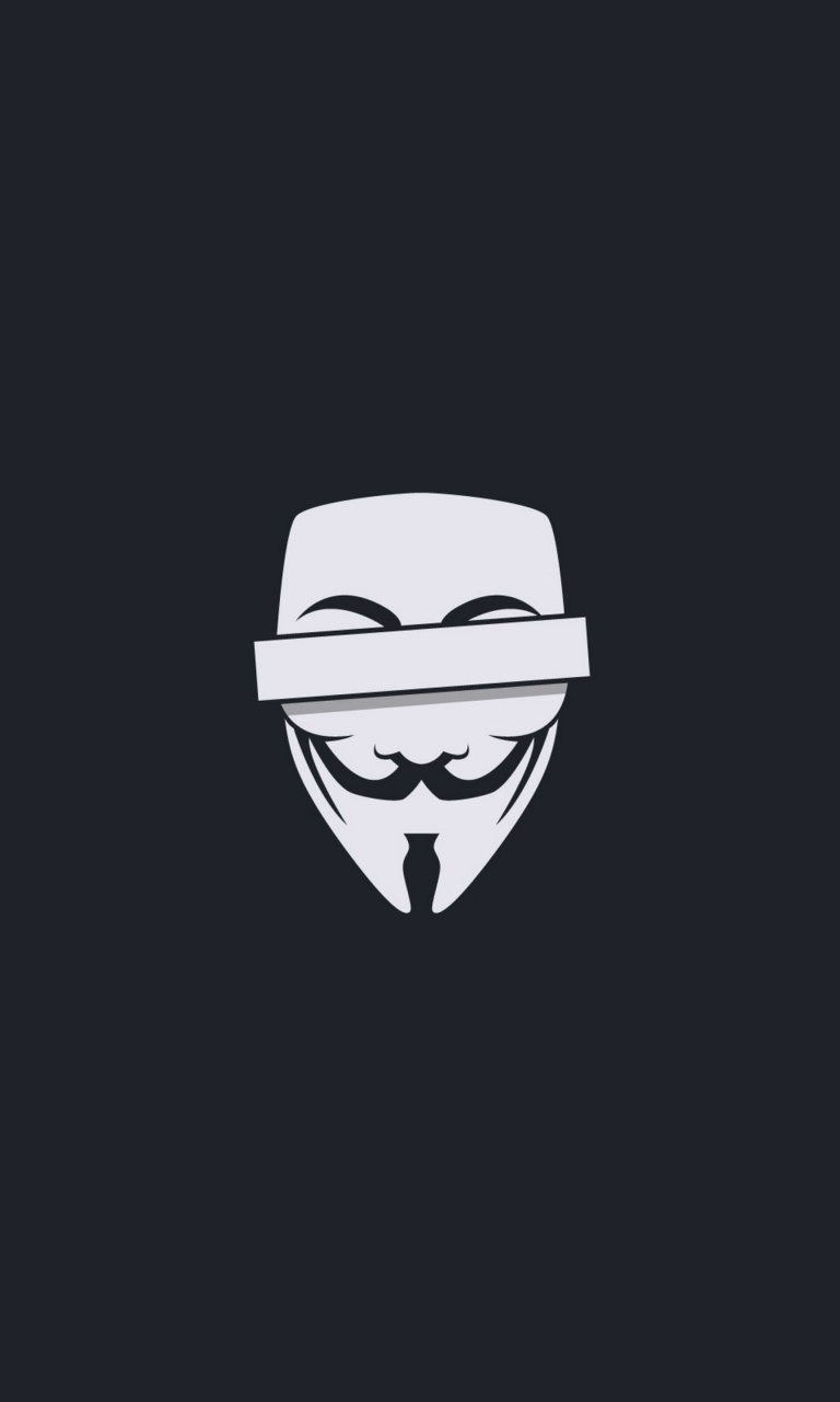 Das Anonymus Minimalism Logo Wallpaper 768x1280