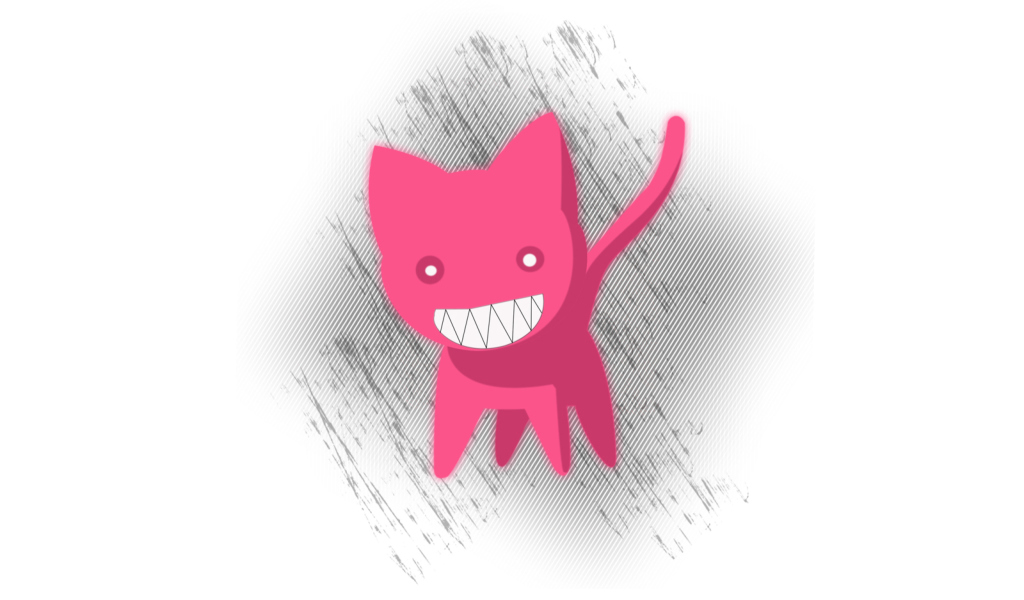 Screenshot №1 pro téma Pink Cat Sketch 1024x600