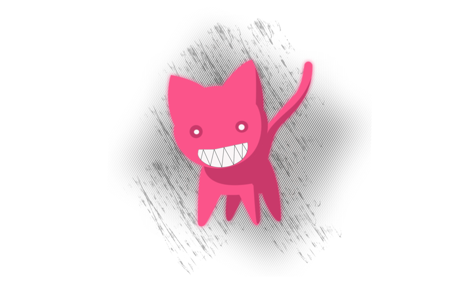 Pink Cat Sketch wallpaper 1920x1200