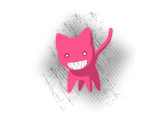 Das Pink Cat Sketch Wallpaper 320x240