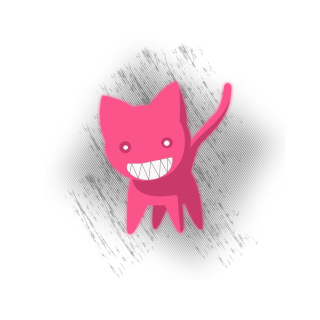 Pink Cat Sketch sfondi gratuiti per iPad 3