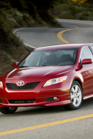 Red Toyota Camry wallpaper 320x480