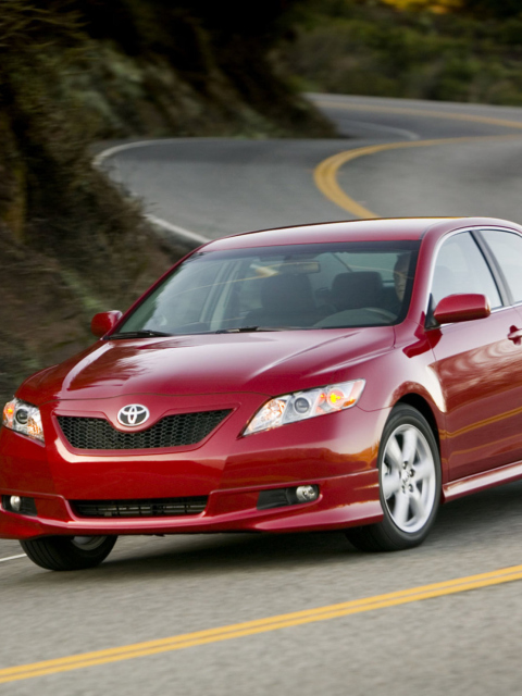 Red Toyota Camry wallpaper 480x640