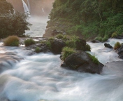 Sfondi Tropical Forest Waterfall 176x144