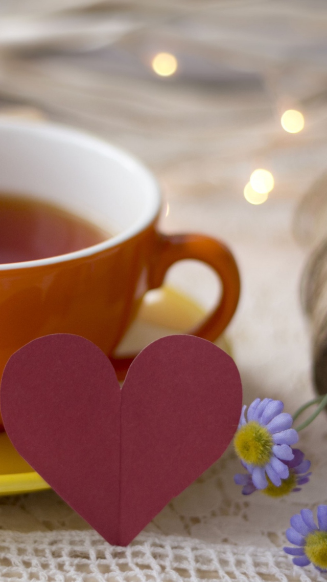Fondo de pantalla Tea Made With Love 640x1136