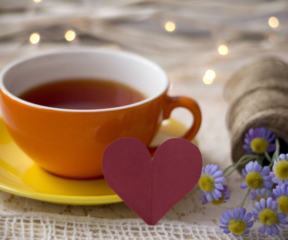 Das Tea Made With Love Wallpaper 960x800