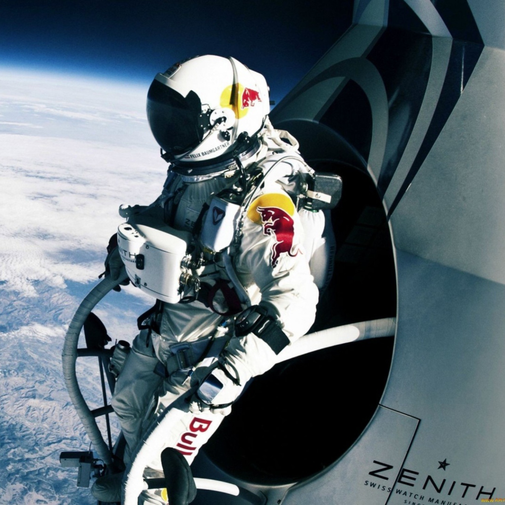 Fondo de pantalla Felix Baumgartner Cosmic Jump 1024x1024