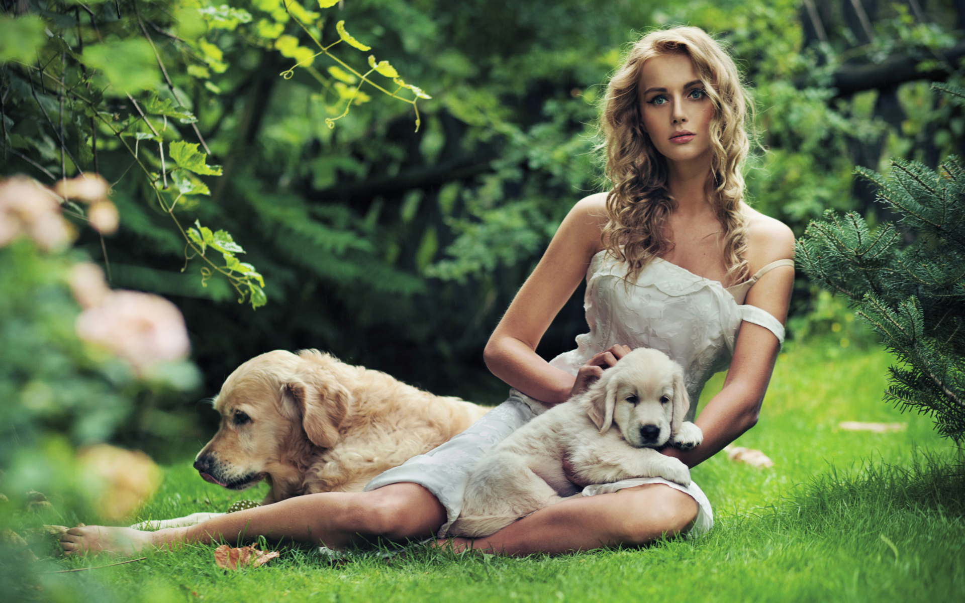 Model And Dogs screenshot #1 1920x1200