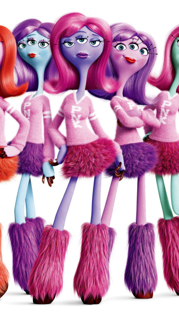 Fondo de pantalla Monsters University Cheerleaders, Python Nu Kappa students 360x640