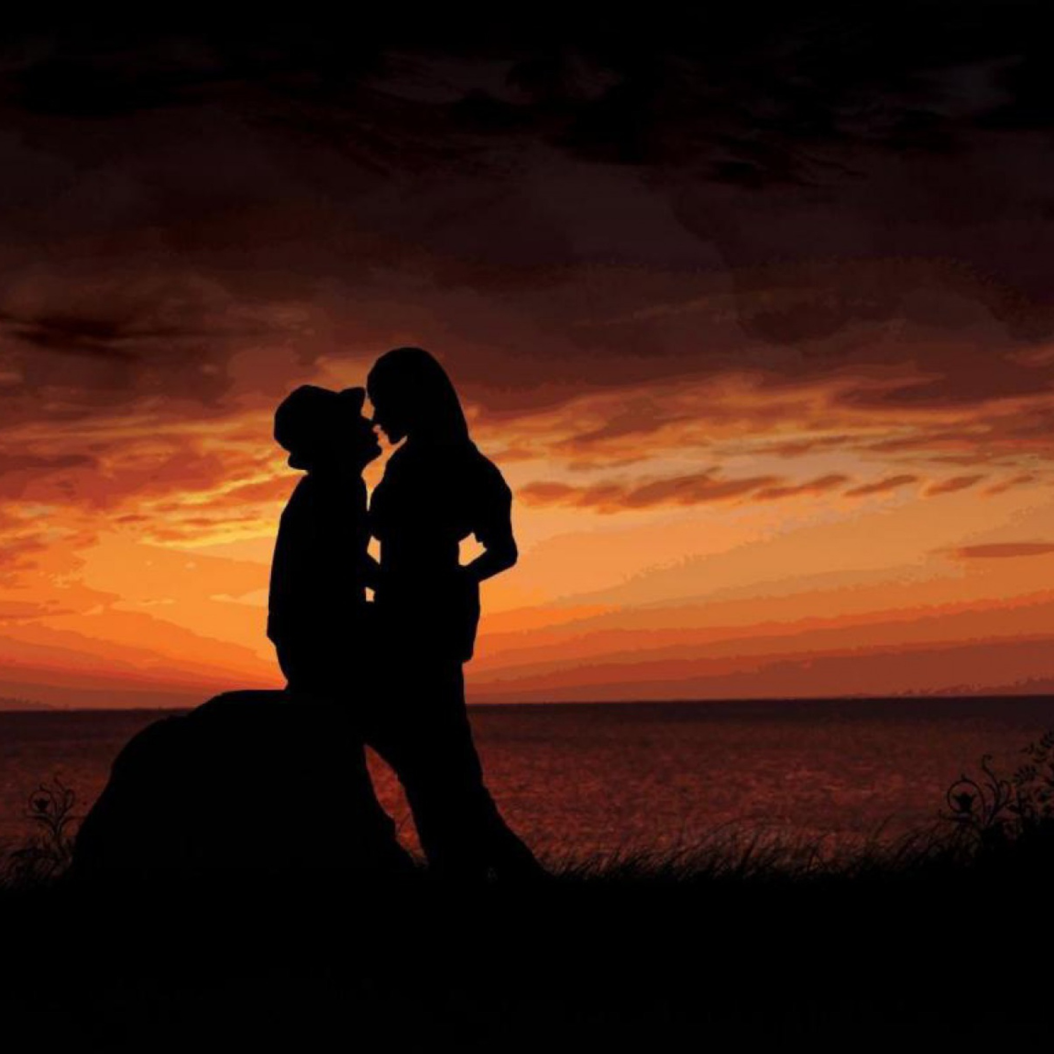 Fondo de pantalla Sunset Kiss 2048x2048