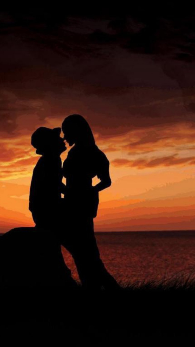 Das Sunset Kiss Wallpaper 750x1334