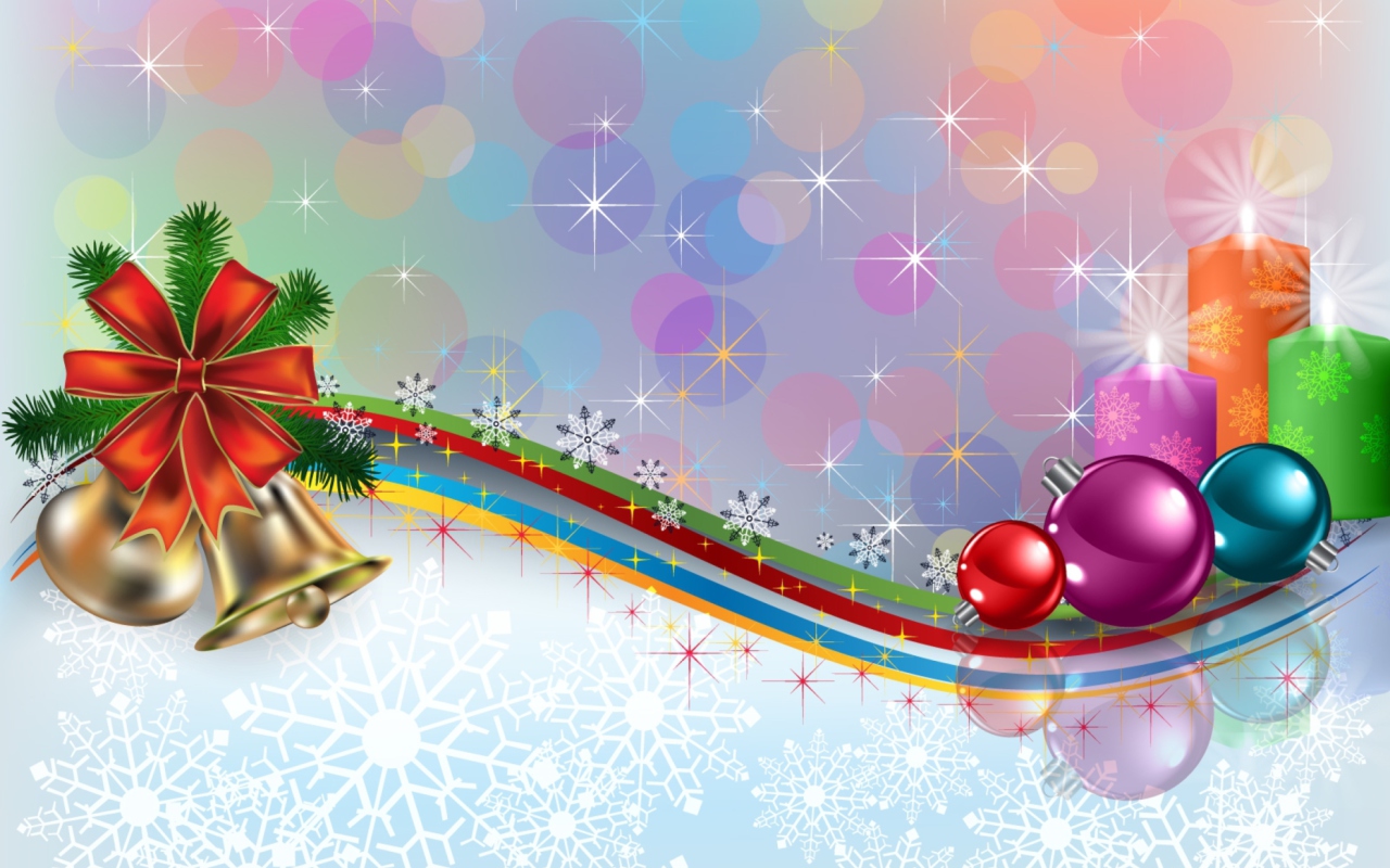 Das Christmas Ornaments Wallpaper 1280x800