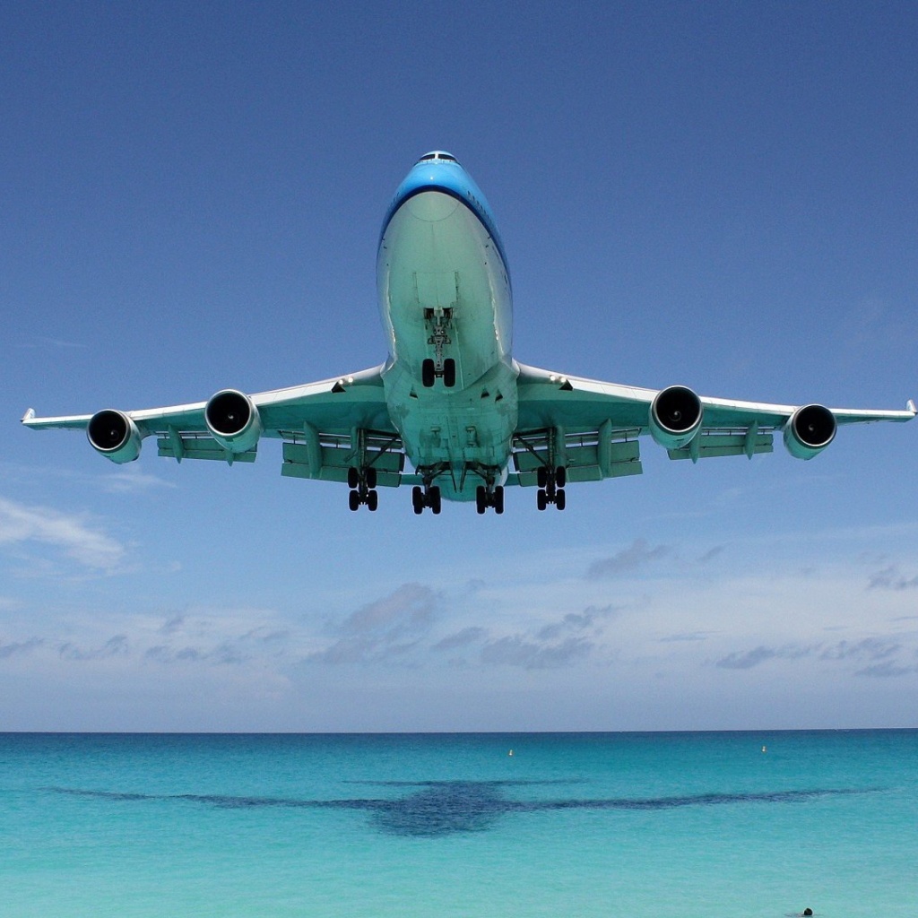 Das Boeing 747 Maho Beach Saint Martin Wallpaper 1024x1024