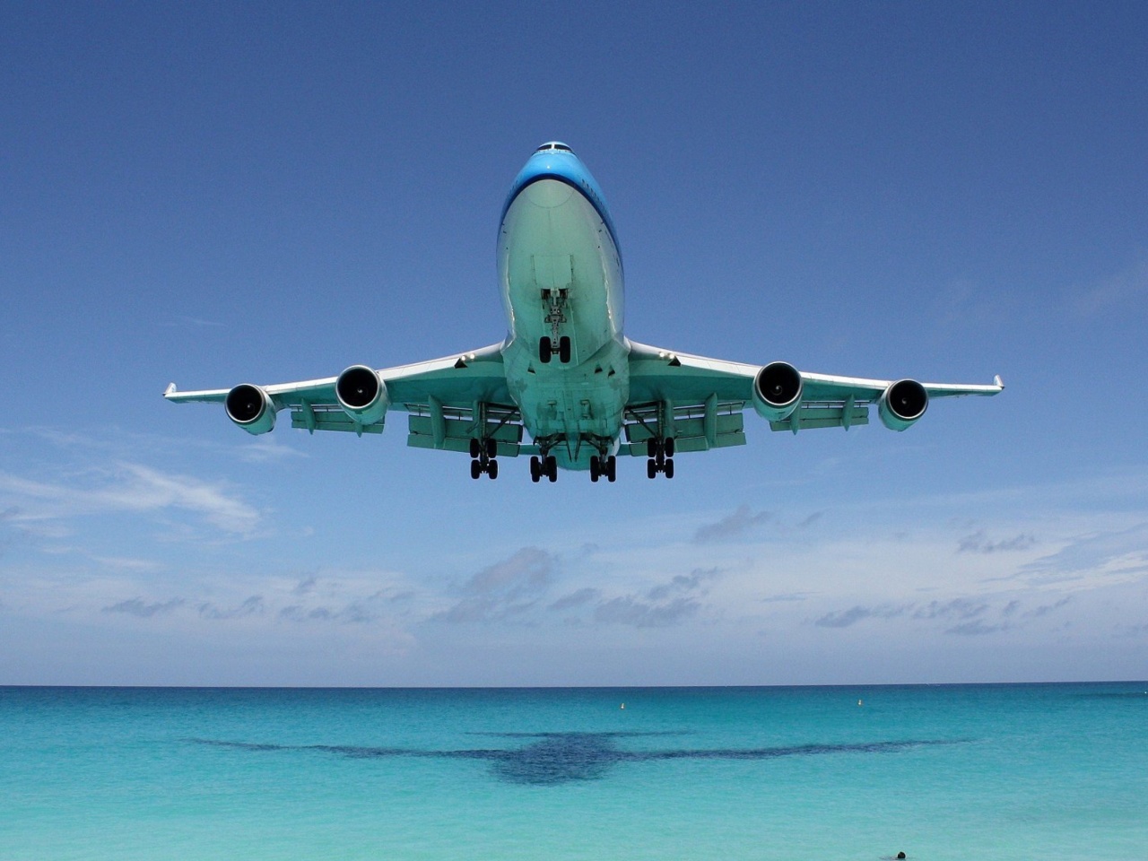 Sfondi Boeing 747 Maho Beach Saint Martin 1280x960