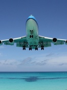 Обои Boeing 747 Maho Beach Saint Martin 132x176