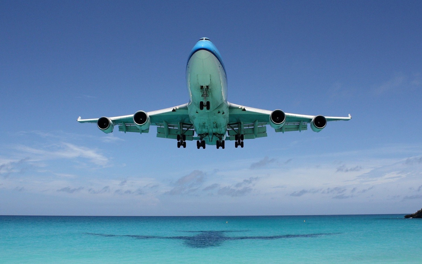 Обои Boeing 747 Maho Beach Saint Martin 1440x900