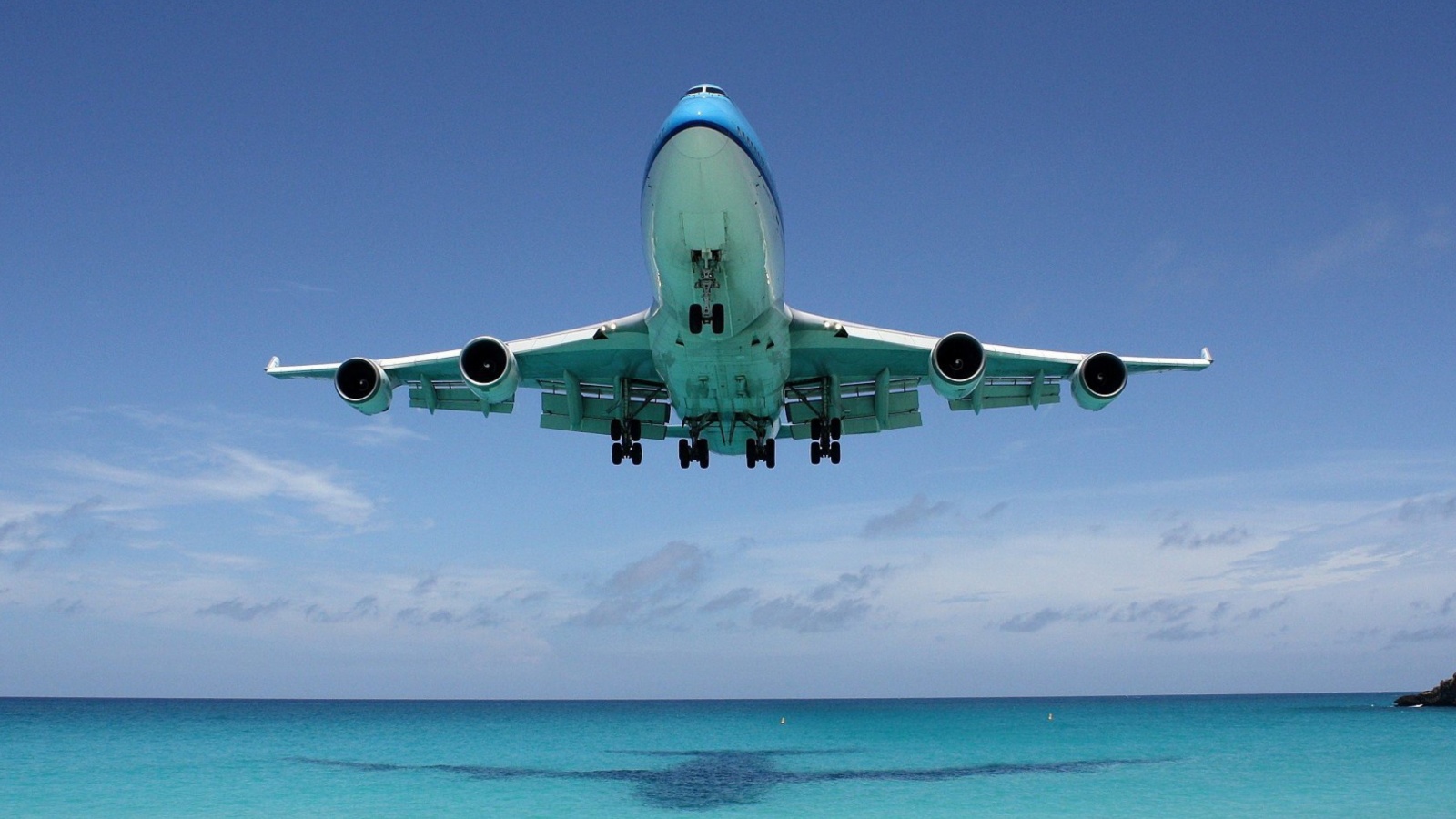 Fondo de pantalla Boeing 747 Maho Beach Saint Martin 1600x900