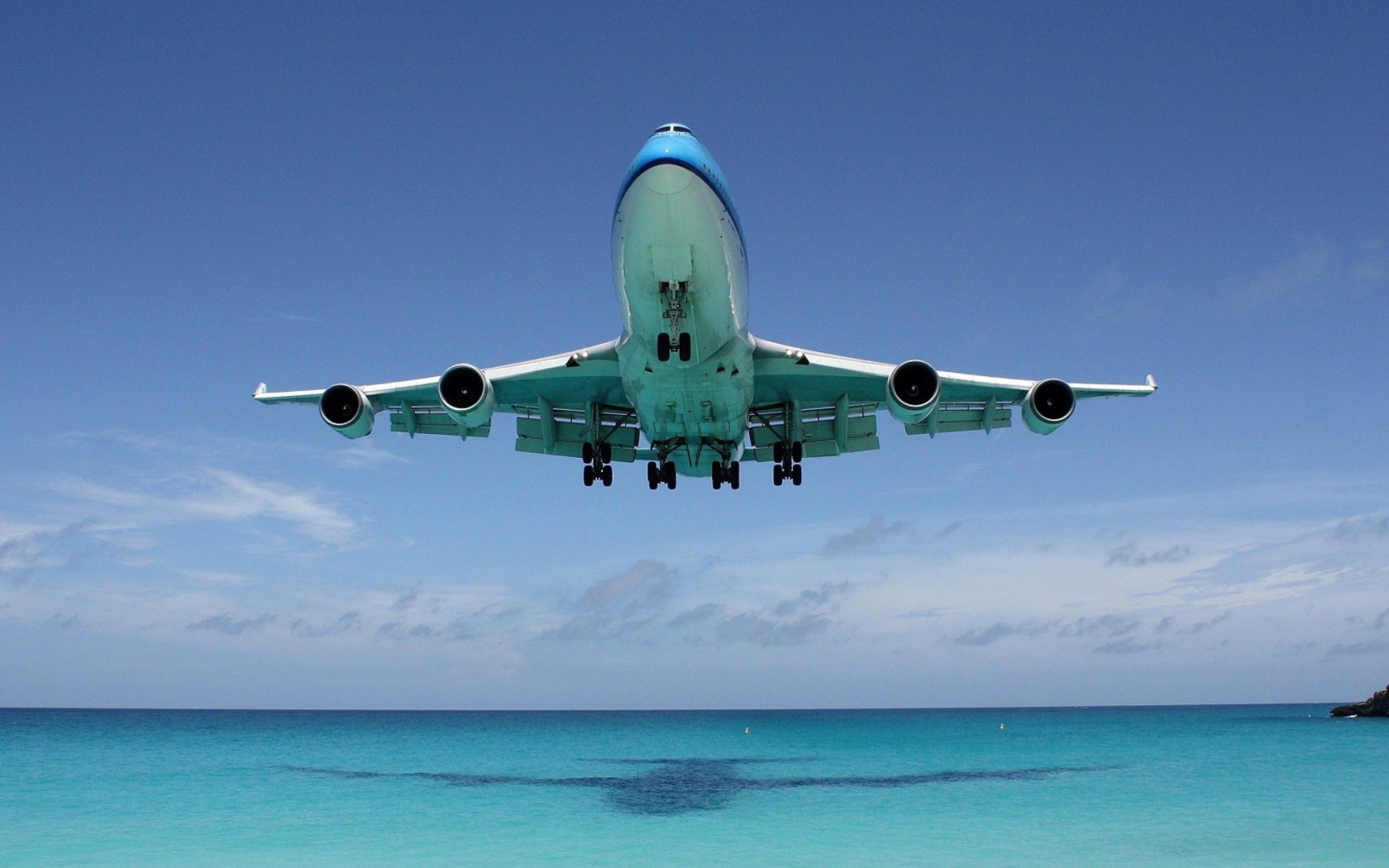Das Boeing 747 Maho Beach Saint Martin Wallpaper 1680x1050
