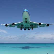 Boeing 747 Maho Beach Saint Martin wallpaper 208x208