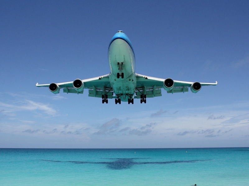 Das Boeing 747 Maho Beach Saint Martin Wallpaper 800x600