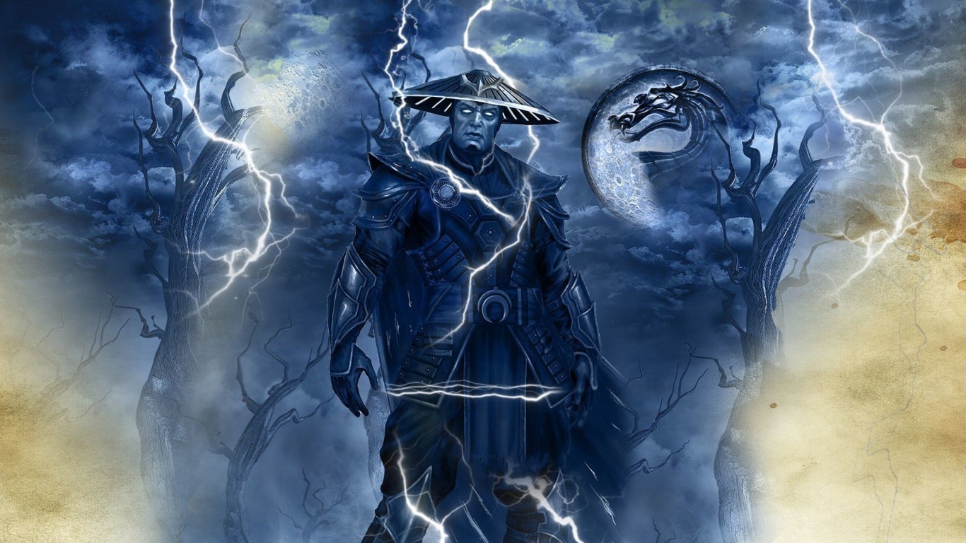 Das Raiden Mortal Kombat Wallpaper 1366x768