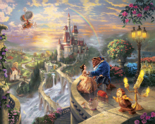 Fondo de pantalla Thomas Kinkade, Beauty And The Beast 220x176