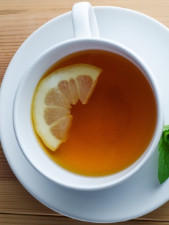 Das Tea With Lemon Wallpaper 240x320