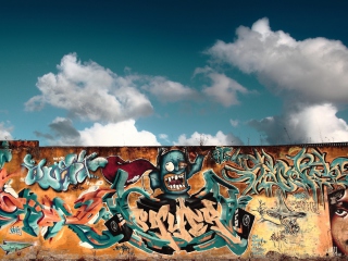 Das Graffiti Art Wallpaper 320x240