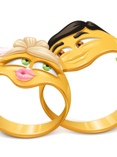 Sfondi Wedding Ring at Valentines Day 240x320