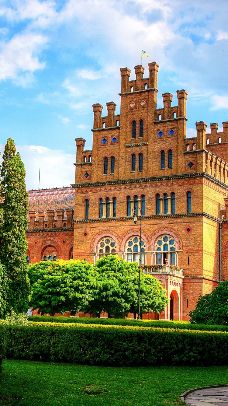 Chernivtsi University Castle wallpaper 750x1334